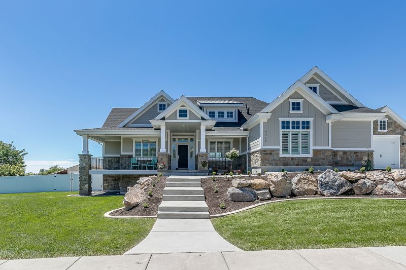 Completed Front Steps in Spring